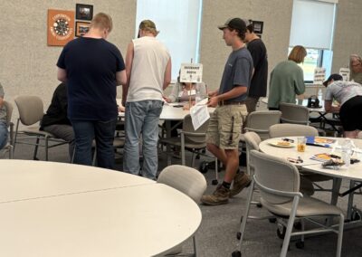 Students working through a booth at Reality Store